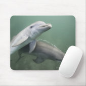 Zwei Delphine unter Wasser Mousepad (Mit Mouse)