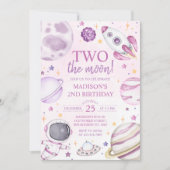 Zwei der 2. Geburtstagsmädchen Einladung (Vorderseite)