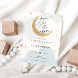 Zwei der Blauen Monde zum zweiten Geburtstag Einladung