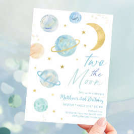 Zwei der blauen Mondpastellfarben zum Geburtstag Einladung