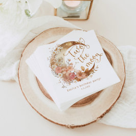 Zwei der goldfarbenen Mädels, 2. Geburtstag Party Serviette