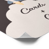 Zwei der Kinder im Weltraum auf dem Mond + Geschen Poster (Ecke)