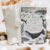 Zwei der Meereswale 2. Geburtstag Party Einladung