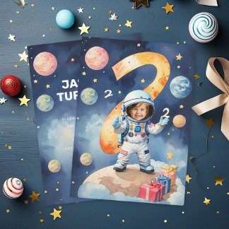 Zwei der Mond 2. Geburtstags-Party Einladung