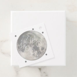Zwei der Mond Boy 2. Geburtstag Silver Danke Geschenkanhänger
