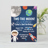 ZWEI der Mond! Einladung (Stehend Vorderseite)