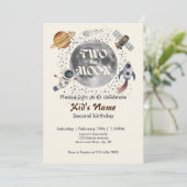 Zwei der Mond-Planeten Geschlecht neutral 2. Gebur Einladung (Stehend Vorderseite)