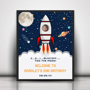 Zwei der Mond-Raketen 2. Geburtstag Foto Poster