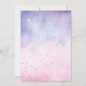 Zwei der Mond Space Mädchen Astronaut Foto Geburts Einladung (Rückseite)