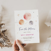 "ZWEI DER Mond" Weltraum - Einladung zum Geburtsta