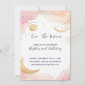 Zwei der Mond zweite Geburtstag Einladung (Vorderseite)