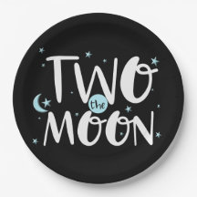 ZWEI DER MOON-Raketenschiff Space 2. Geburtstag Pa