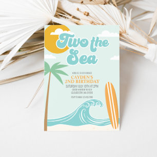 Zwei der Sea Surf Beach 2. Geburtstag Einladung