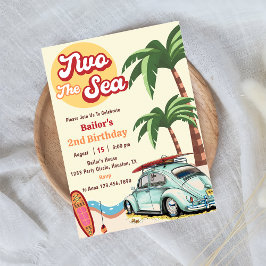 Zwei der Sea Surf Beach 2. Geburtstag Einladung