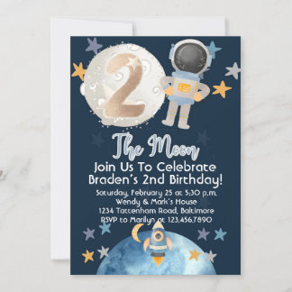 Zwei der Weltraum-Astronauten zum Geburtstag Einladung