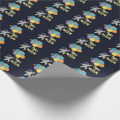 Zwei der Weltraummonde und Sterne Astronaut Geschenkpapier (Ecke)