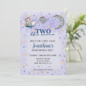 Zwei der Weltraumraketen des Mondes Boy zum zweite Einladung (Stehend Vorderseite)