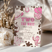 Zwei der West Cowgirl 2. Geburtstag Einladung