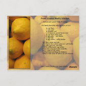 Zwei Desserts-Rezept-Karte Postkarte (Rückseite)