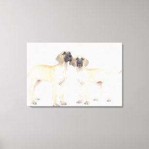 Zwei Deutsche Doggen Leinwanddruck