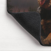 Zwei deutsche Hirten in der Abenddämmerung Mousepad (Ecke)