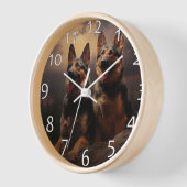 Zwei deutsche Hirten in der Abenddämmerung Uhr (Winkel)