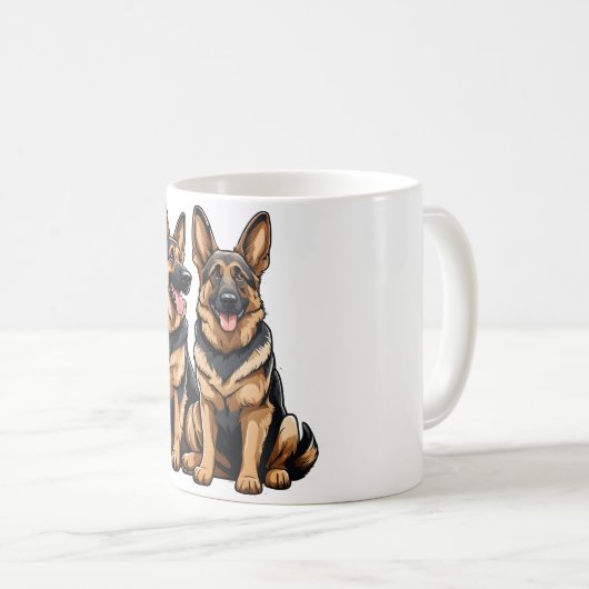Zwei deutsche Hirten Kaffeetasse (VorderseiteRechts)