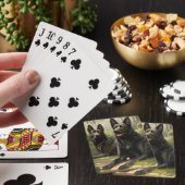Zwei deutsche Hirten Spielkarten (In Situ)
