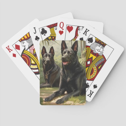 Zwei deutsche Hirten Spielkarten (Rückseite)