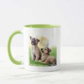 Zwei deutsche HirtenWelpen Tasse (Links)