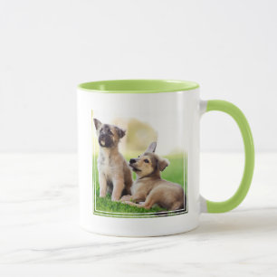 Zwei deutsche HirtenWelpen Tasse