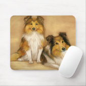 "Zwei die Shetlandinseln-Schäferhund-" Hundekunst Mousepad (Mit Mouse)
