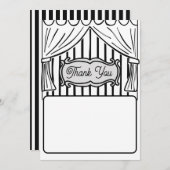 Zwei Dimensionen Comic Stil Vielen Dank Dankeskarte (Vorne/Hinten)