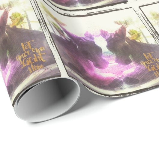 Zwei Donkeys Ließ deinen Lichtschein Geschenkpapier (Rolleneckpunkt)