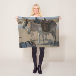 Zwei Donkeys (von Isaac Israels) Fleecedecke