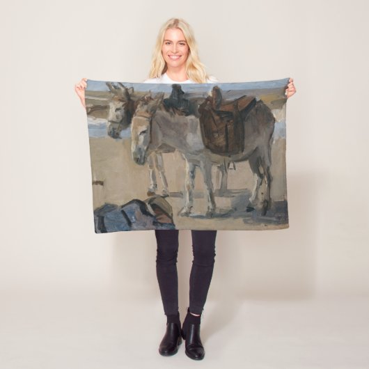 Zwei Donkeys (von Isaac Israels) Fleecedecke (Beispiel)
