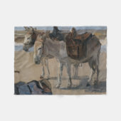 Zwei Donkeys (von Isaac Israels) Fleecedecke (Vorderseite (Horizontal))