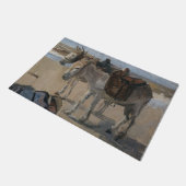 Zwei Donkeys (von Isaac Israels) Fußmatte (Schrägansicht)