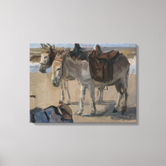 Zwei Donkeys (von Isaac Israels) Leinwanddruck (Vorderseite)