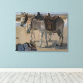 Zwei Donkeys (von Isaac Israels) Leinwanddruck (Insitu (Holzboden))