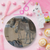 Zwei Donkeys (von Isaac Israels) Pappteller (Party)