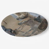 Zwei Donkeys (von Isaac Israels) Pappteller (Schrägansicht)