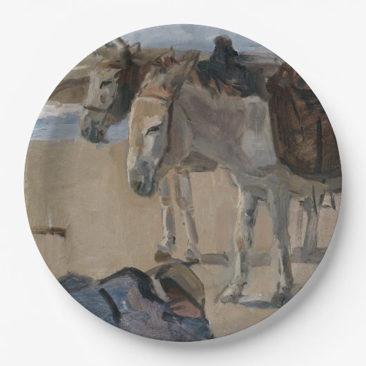 Zwei Donkeys (von Isaac Israels) Pappteller (Vorderseite)