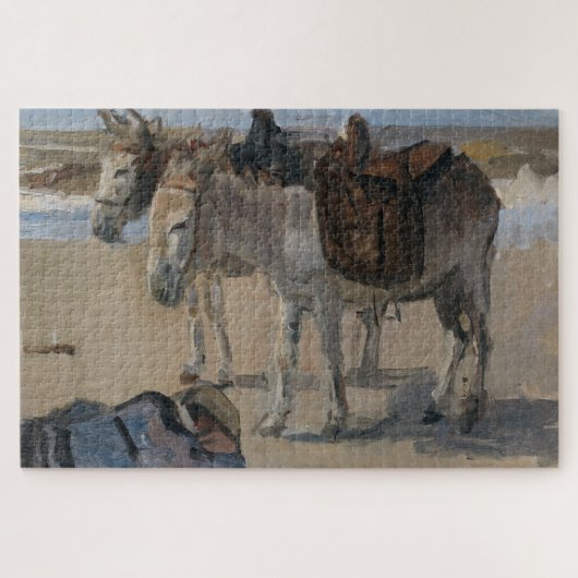 Zwei Donkeys (von Isaac Israels) Puzzle (Horizontal)