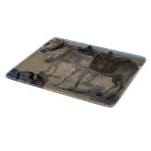 Zwei Donkeys (von Isaac Israels) Schneidebrett (Ecke)