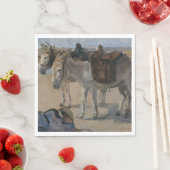 Zwei Donkeys (von Isaac Israels) Serviette (Beispiel)