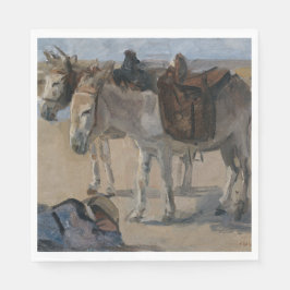 Zwei Donkeys (von Isaac Israels) Serviette
