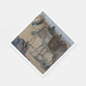 Zwei Donkeys (von Isaac Israels) Serviette (Ecke)