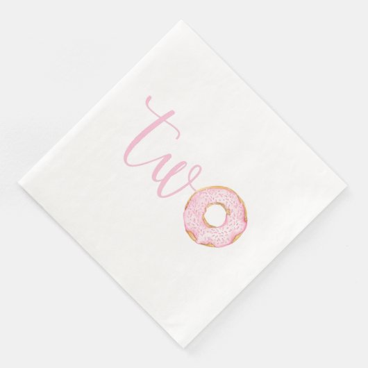 Zwei Donut Napkin drehen Serviette (Ecke)