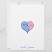 Zwei Doves ein Herz 2 Hochzeitsempfang Einladung (Rückseite)